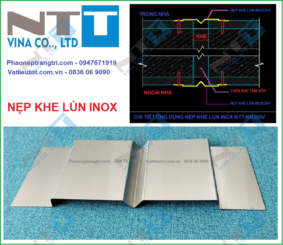 Nẹp khe lún inox